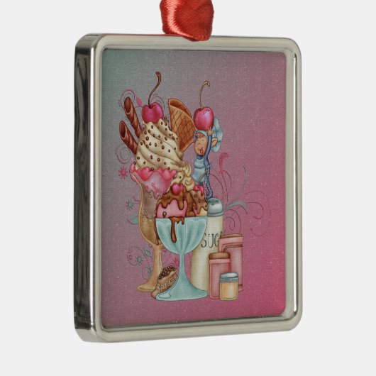 Sundae Koch Ornament Aus Metall (Rechts)