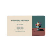 Sundae - Rückgabeadresse für Eiscreme Adressaufkleber (Vorne)