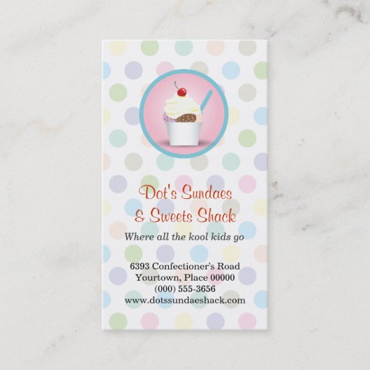 Sundae Shop Loyalty Prämien Treuekarte (Vorderseite)