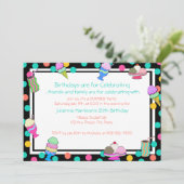 Sundae Shoppe Invite Einladung (Stehend Vorderseite)