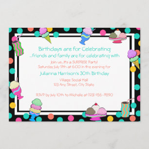 Sundae Shoppe Invite Einladung