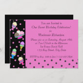 Sundae Shoppe Party Einladung (Vorne/Hinten)