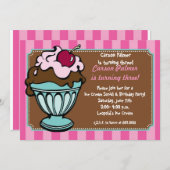 Sundae Shoppen Einladung (Vorne/Hinten)