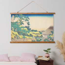 Sundai, Edo Hokusai Ukiyo-e japanische Kunst Wandteppich Mit Holzrahmen