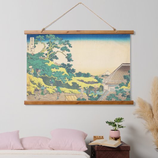 Sundai, Edo Hokusai Ukiyo-e japanische Kunst Wandteppich Mit Holzrahmen (Schlafzimmer)
