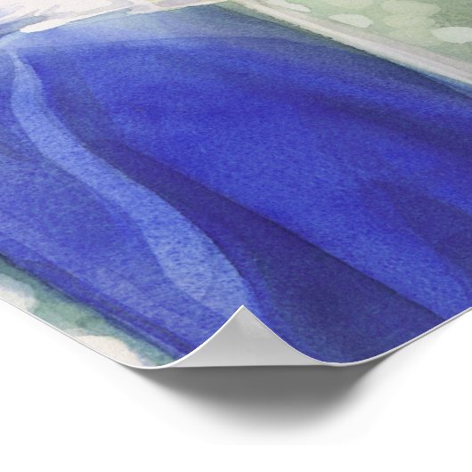 "Sundance" Art Glass Wasserfarbe Malerei Poster (Ecke)