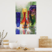 "Sundance" Art Glass Wasserfarbe Malerei Poster (Küche)