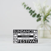 Sundance Film-Festival 2013 Visitenkarte (Stehend Vorderseite)