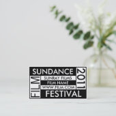 SUNDANCE FILM-FESTIVAL-VISITENKARTE 2011 VISITENKARTE (Stehend Vorderseite)
