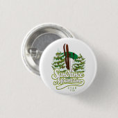 Sundance Mountain - Utah Ski Logo Button (Vorne & Hinten)
