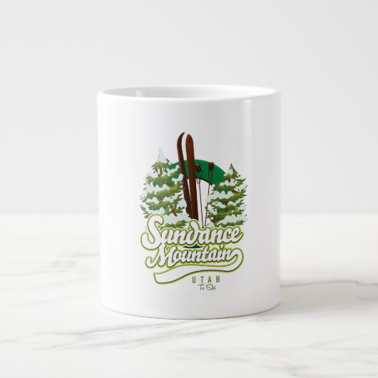 Sundance Mountain - Utah Ski Logo Jumbo-Tasse (Vorderseite)
