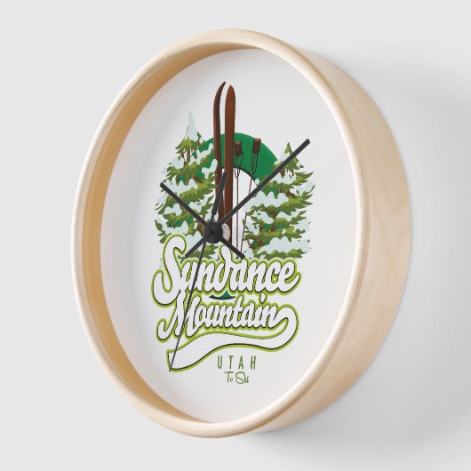 Sundance Mountain - Utah Ski Logo Uhr (Winkel)