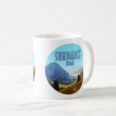 Sundance Utah Mountains Vintag Kaffeetasse (VorderseiteRechts)