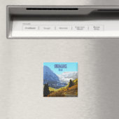 Sundance Utah Mountains Vintag Magnet (In Situ (Geschirrspüler))