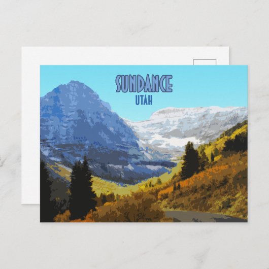 Sundance Utah Mountains Vintag Postkarte (Vorne/Hinten)