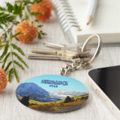 Sundance Utah Mountains Vintag Schlüsselanhänger (Seite)