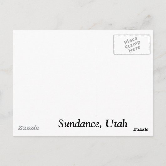Sundance, Utah Postkarte (Rückseite)