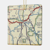 Sundance WY Vintag Map Keramikornament (Links)