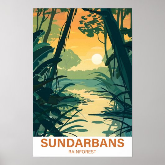Sundarbans Rainforest India Bangladesh Travel Poster (Vorne)