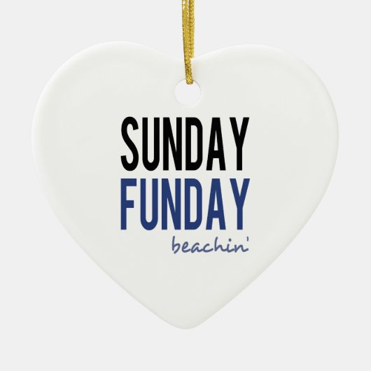 Sunday Funday Beachin' Keramikornament (Vorne)