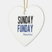 Sunday Funday Beachin' Keramikornament (Links)
