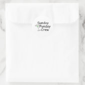 Sunday Funday Crew Martini Runder Aufkleber (Tasche)