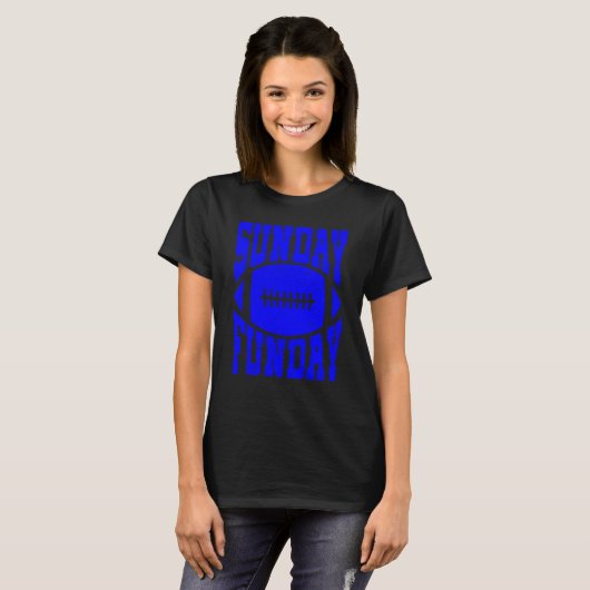 Sunday Funday Football Quote for Sport 6 T-Shirt (Vorne ganz)