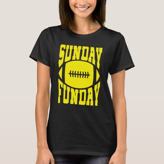 Sunday Funday Football Quote for Sport T-Shirt (Vorderseite)