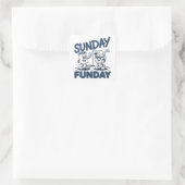 Sunday Funday Golf Funny Golfing Golfers Retro Quadratischer Aufkleber (Tasche)