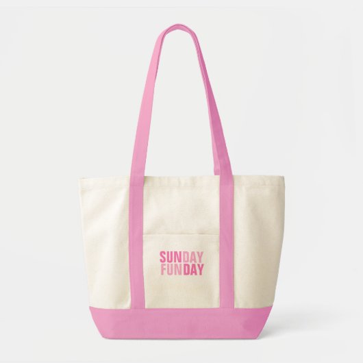 Sunday Funday (Pink) Tragetasche (Vorne)