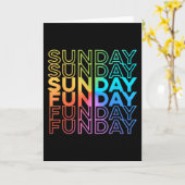 Sunday Funday Rainbow Fade Color Party Karte (Gelbe Blume)