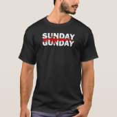 Sunday Gunday Design for Rifle Gun Fans T-Shirt (Vorderseite)