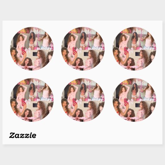 Sunday Kalogeras Collage Sticker (Blatt)