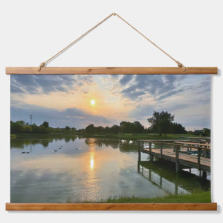 Sunday Morning In The Park Wandteppich Mit Holzrahmen