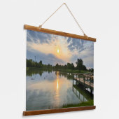 Sunday Morning In The Park Wandteppich Mit Holzrahmen (Gewinkelt)