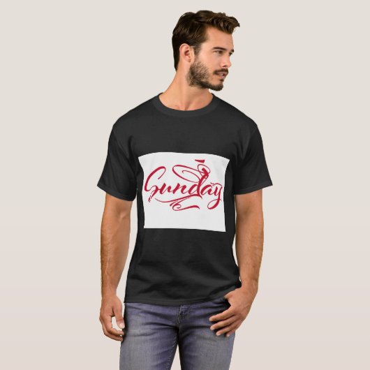 “Sunday” Print T-Shirt for Weekend Vibes (Vorne ganz)