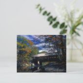 Sunday River Artists Covered Bridge Maine Postkarte (Stehend Vorderseite)