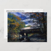Sunday River Artists Covered Bridge Maine Postkarte (Vorne/Hinten)
