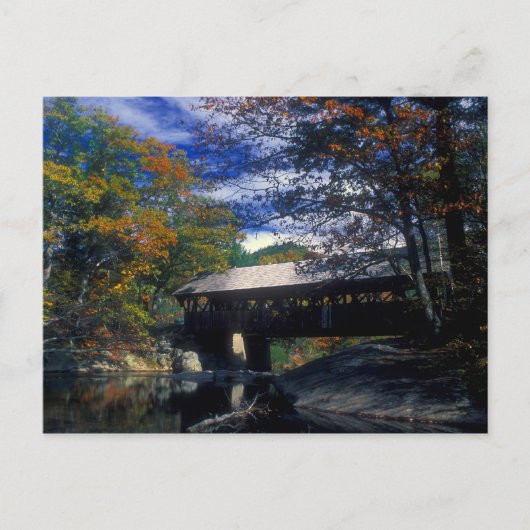 Sunday River Artists Covered Bridge Maine Postkarte (Vorderseite)