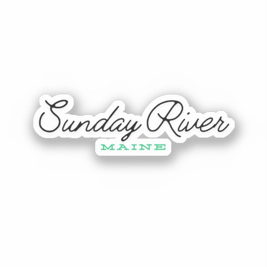 Sunday River Maine Aufkleber (Vorderseite)