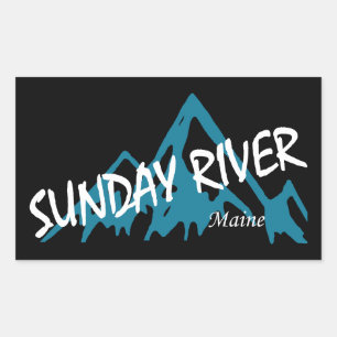 Sunday River Maine Berge Rechteckiger Aufkleber