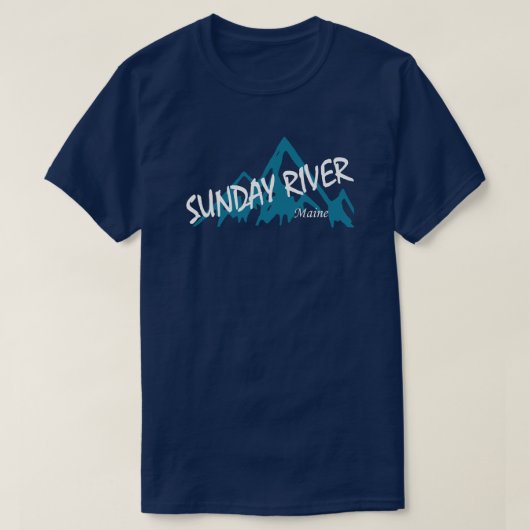 Sunday River Maine Berge T-Shirt (Design vorne)