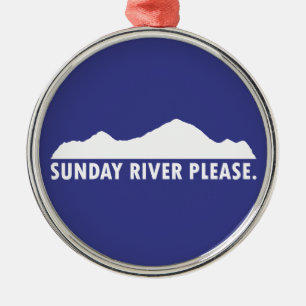 Sunday River Maine Bitte Ornament Aus Metall