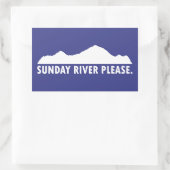 Sunday River Maine Bitte Rechteckiger Aufkleber (Tasche)