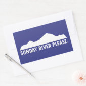 Sunday River Maine Bitte Rechteckiger Aufkleber (Umschlag)