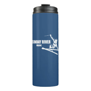 Sunday River Maine Skifahrer Thermosbecher