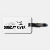 Sunday River Maine Skispringer Gepäckanhänger (Rückseite horizontal)