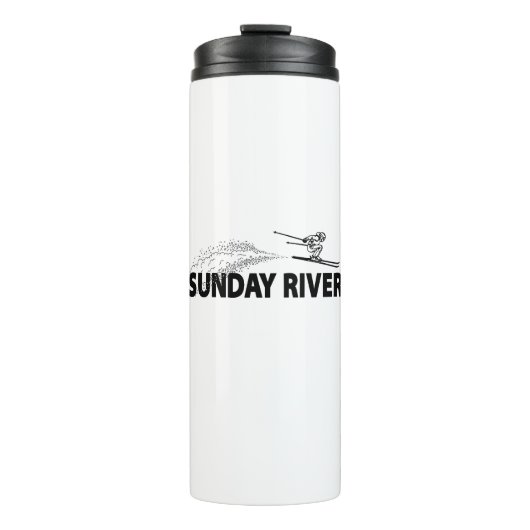 Sunday River Maine Skispringer Thermosbecher (Vorderseite)