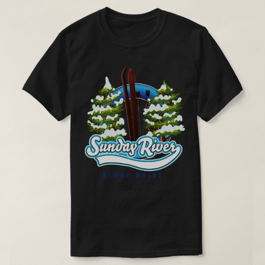 Sunday River Newry Maine ski T-Shirt (Design vorne)