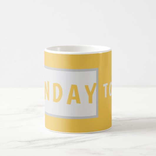 Sunday Today – Minimal Coffee Mug Design Kaffeetasse (Mittel)